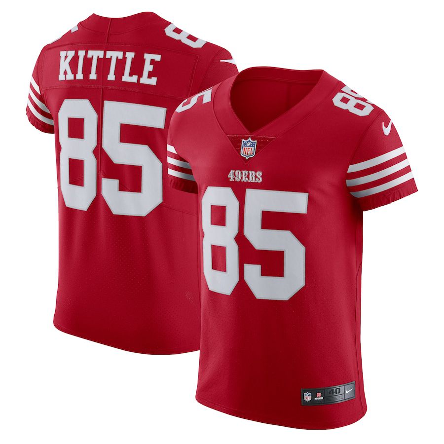 Men San Francisco 49ers 85 George Kittle Nike Scarlet Vapor Elite NFL Jersey